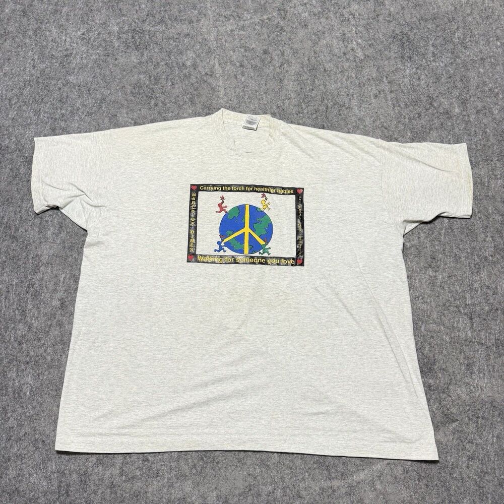 Vintage 90s March of Dimes AT&T Graphic Tee Shirt Fruit Of The Loom Best Sz 3XL